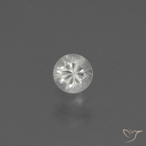 0.45ct Natural White Sapphire, Round, VS