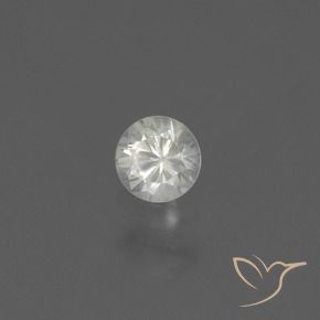 0.45 ct White Sapphire Stone, Natural Sapphire in Diamond-Cut Shape for Sale