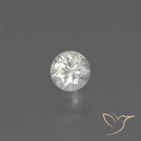 0.43 ct White Sapphire Stone, Natural Sapphire in Diamond-Cut Shape for Sale