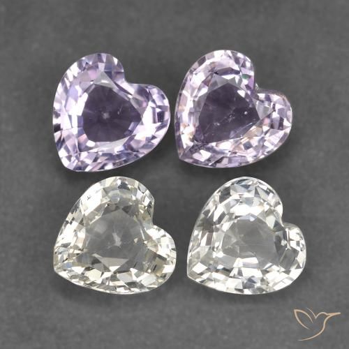 2.25 ctw Multicolor Sapphire Gemstones, Sapphire Gems in Heart Facet Shape for Sale.