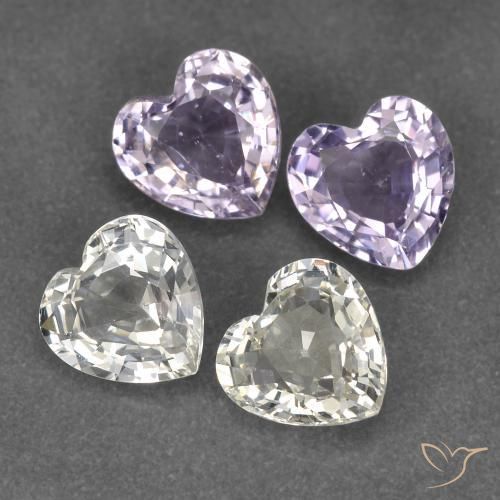 2.25 ctw Multicolor Sapphire Stones, Natural Sapphire in Heart Facet Shape for Sale