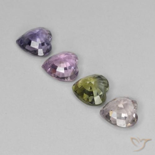 Sapphire Gemstones in 5.6 x 5.5 mm Size for Sale, Sapphire Stones in Multicolor Color