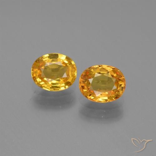 1.58 ct Loose Yellow Sapphire, 6.1 x 4.9 mm Oval Cut From Tanzania, Photo A