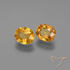 1.58 ctw Golden Sapphire Stones, Natural Sapphire in Oval Facet Shape for Sale