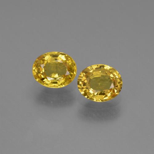 Doré jaunâtre Saphir gemme - 0.7ct Ovale facette (ID: 444681)