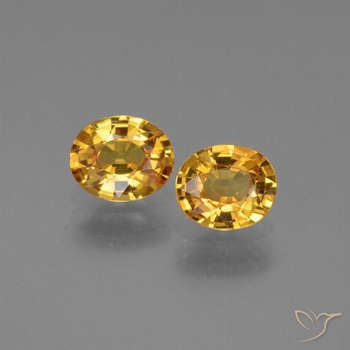 1.42 ct Yellow Sapphire, 5.9 x 5.1 mm Oval Cut From Tanzania, Photo A