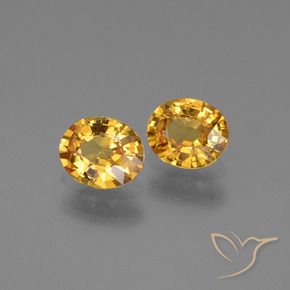 1.42 ctw Golden Sapphire Stones, Natural Sapphire in Oval Facet Shape for Sale