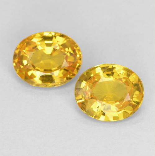 Золотой Сапфир Камень - 0.7ct Фасетный Овал (ID: 444686)