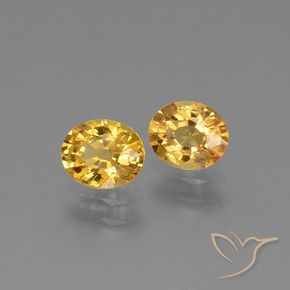 1.49 ctw Golden Sapphire Stones, Natural Sapphire in Oval Facet Shape for Sale