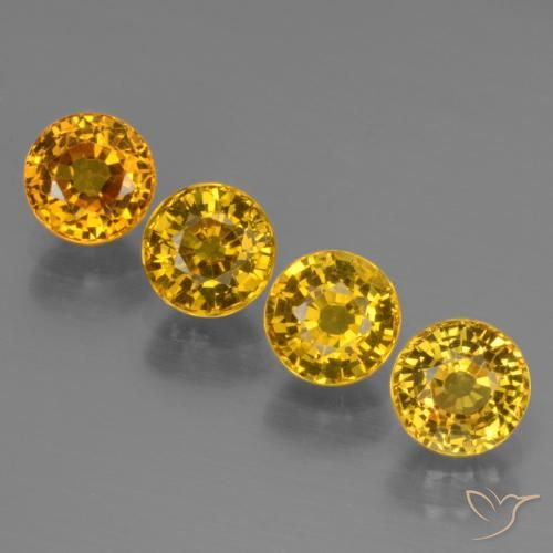 3.07ctw Natural Honey Yellow Sapphire, Round, VS