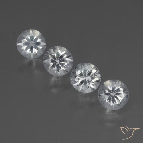 1.37ctw Natural Clear White Sapphire, Round, VVS-VS