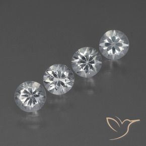 1.37 ctw White Sapphire Stones, Natural Sapphire in Diamond-Cut Shape for Sale
