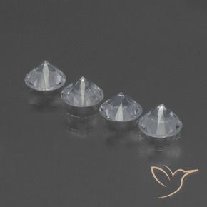 Sapphire Gemstones in 4.2 mm Size for Sale, Sapphire Stones in Clear White Color