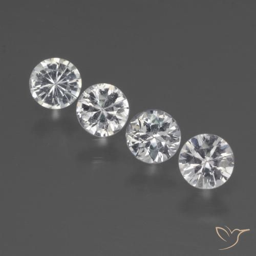 1.27ctw Natural Clear White Sapphire, Round, VS