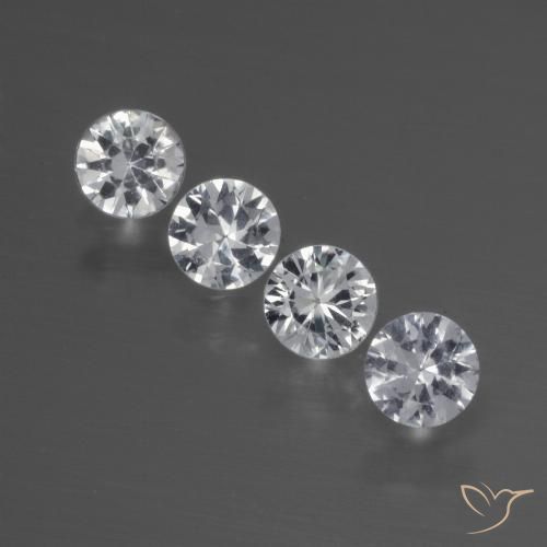 1.31ctw Natural Clear White Sapphire, Round, VS