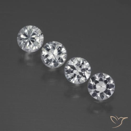 Clear White Sapphire Gem - 0.3ct Diamond-Cut (ID: 444733)