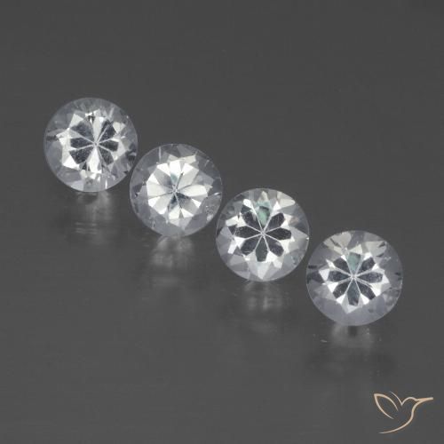 1.56ctw Natural Clear White Sapphire, Round, VVS-VS