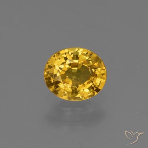 0.73ct Natural Dark Golden Sapphire, Oval, VS