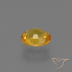 Sapphire Gemstone in 5.7 x 4.8 mm Size for Sale, Sapphire Stone in Dark Golden Color