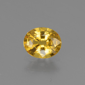 Golden Sapphire Gem - 0.7ct Oval Facet (ID: 444753)