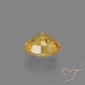 Sapphire Gemstone in 5.6 x 4.9 mm Size for Sale, Sapphire Stone in Golden Color