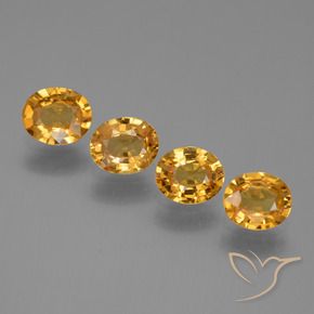 2.74 ctw Golden Sapphire Stones, Natural Sapphire in Oval Facet Shape for Sale