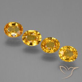 2.73 ctw Golden Sapphire Stones, Natural Sapphire in Oval Facet Shape for Sale