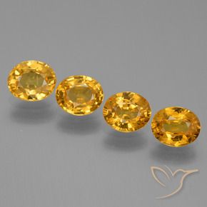 2.89 ctw Golden Sapphire Stones, Natural Sapphire in Oval Facet Shape for Sale