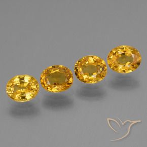 2.78 ctw Golden Sapphire Stones, Natural Sapphire in Oval Facet Shape for Sale