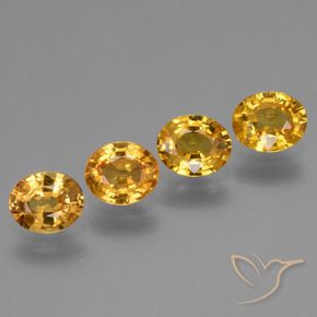 2.80 ctw Golden Sapphire Stones, Natural Sapphire in Oval Facet Shape for Sale