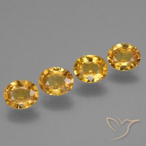 2.49 ctw Golden Sapphire Stones, Natural Sapphire in Oval Facet Shape for Sale