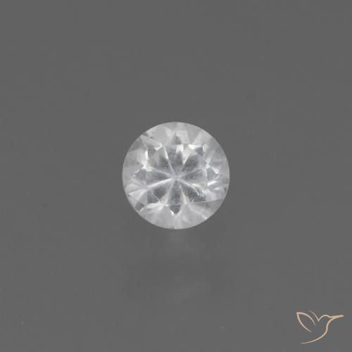0.40ct Natural White Sapphire, Round, VS