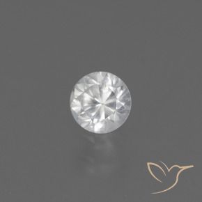 0.40 ct White Sapphire Stone, Natural Sapphire in Diamond-Cut Shape for Sale