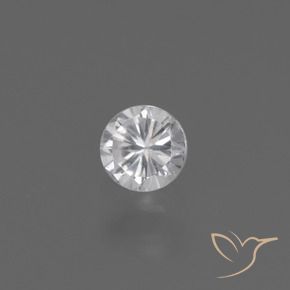 0.41 ct White Sapphire Stone, Natural Sapphire in Diamond-Cut Shape for Sale
