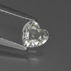 0.6ct Heart Facet Light Yellow Sapphire Gem for sale 0.6ct Heart Facet Light Yellow Sapphire Gem (ID: 444832)