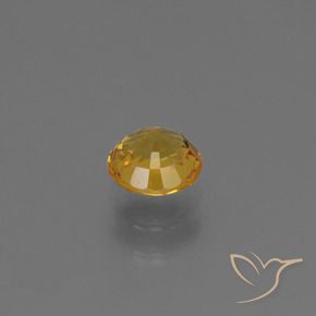 Sapphire Gemstone in 5.5 mm (calibrated) Size for Sale, Sapphire Stone in Dark Golden Color
