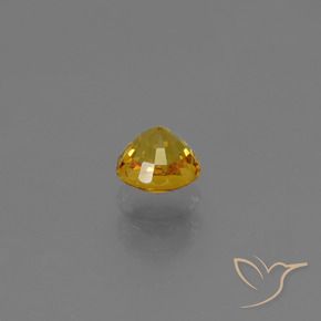 Sapphire Gemstone in 4.8 mm Size for Sale, Sapphire Stone in Golden Color