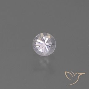 0.34 ct White Sapphire Stone, Natural Sapphire in Diamond-Cut Shape for Sale