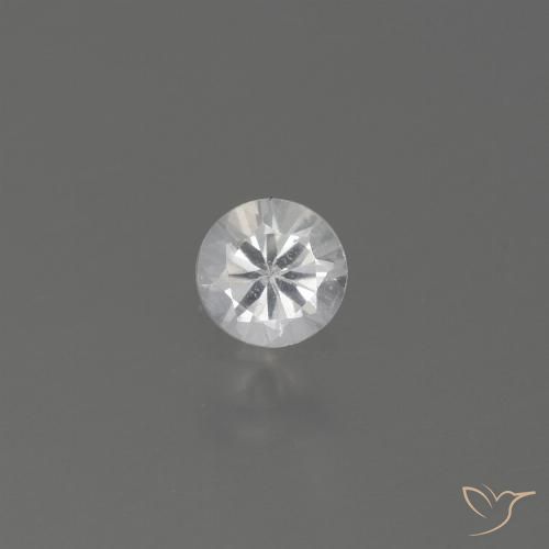 4,3 mm 毫米马达加斯加圆形白色蓝宝石,重 0,32 克拉,天然宝石,VS 净度,1 蓝宝石 - 颜色为白色,莫氏硬度为 9 适合日常佩戴饰品, 虎年宝石, Photo A