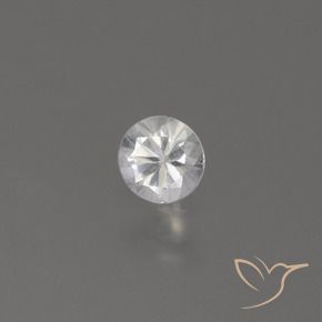 0.32 ct White Sapphire Stone, Natural Sapphire in Diamond-Cut Shape for Sale
