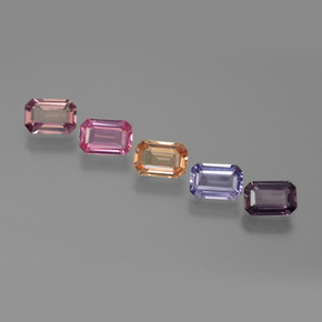 Multicolor Sapphire Gem - 0.6ct Octagon Facet (ID: 444890)