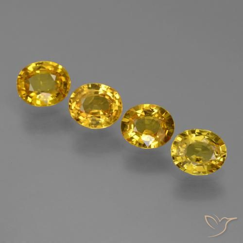 3.18 ct Loose Yellow Sapphire, 6.1 x 5.1 mm Oval Cut From Tanzania, Photo A