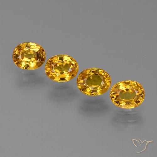 3.19ctw Natural Orange-Gold Sapphire, Oval, VS