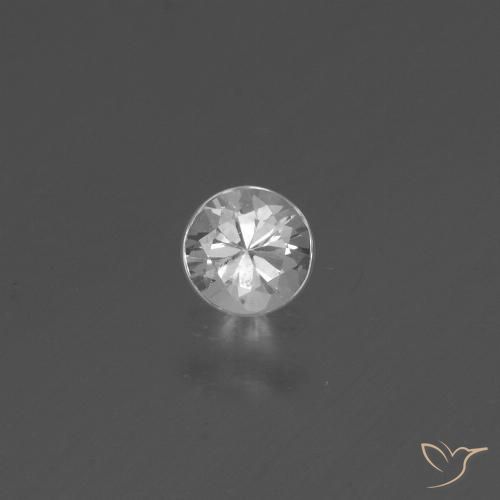 0.34ct Natural White Sapphire, Round, VS