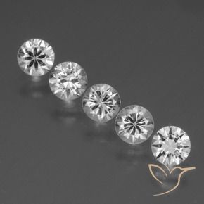 1.78 ctw White Sapphire Stones, Natural Sapphire in Diamond-Cut Shape for Sale