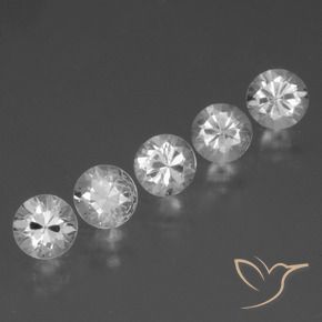 1.92 ctw White Sapphire Stones, Natural Sapphire in Diamond-Cut Shape for Sale
