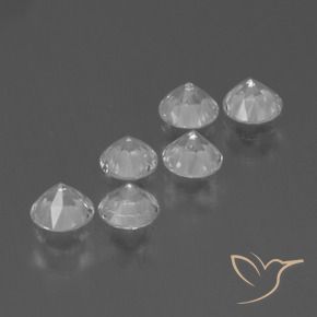 Sapphire Gemstones in 4.3 mm Size for Sale, Sapphire Stones in White Color
