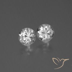 0.74 ctw White Sapphire Stones, Natural Sapphire in Diamond-Cut Shape for Sale