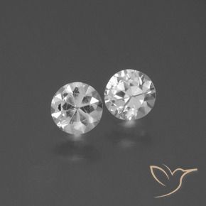 0.82 ctw White Sapphire Stones, Natural Sapphire in Diamond-Cut Shape for Sale