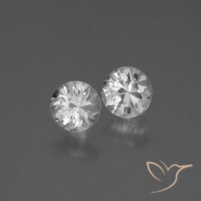 0.86 ctw White Sapphire Stones, Natural Sapphire in Diamond-Cut Shape for Sale